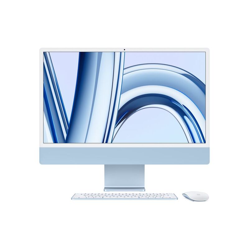 Apple 24-inch iMac with Retina 4.5K display M3 chip with 8-core CPU and 10-core GPU / 8GB / 256GB SSD (Arabic/English) - Blue Apple 24-inch iMac with Retina 4.5K display M3 chip with 8-core CPU and 10-core GPU / 8GB / 256GB SSD (Arabic/English) - Blue