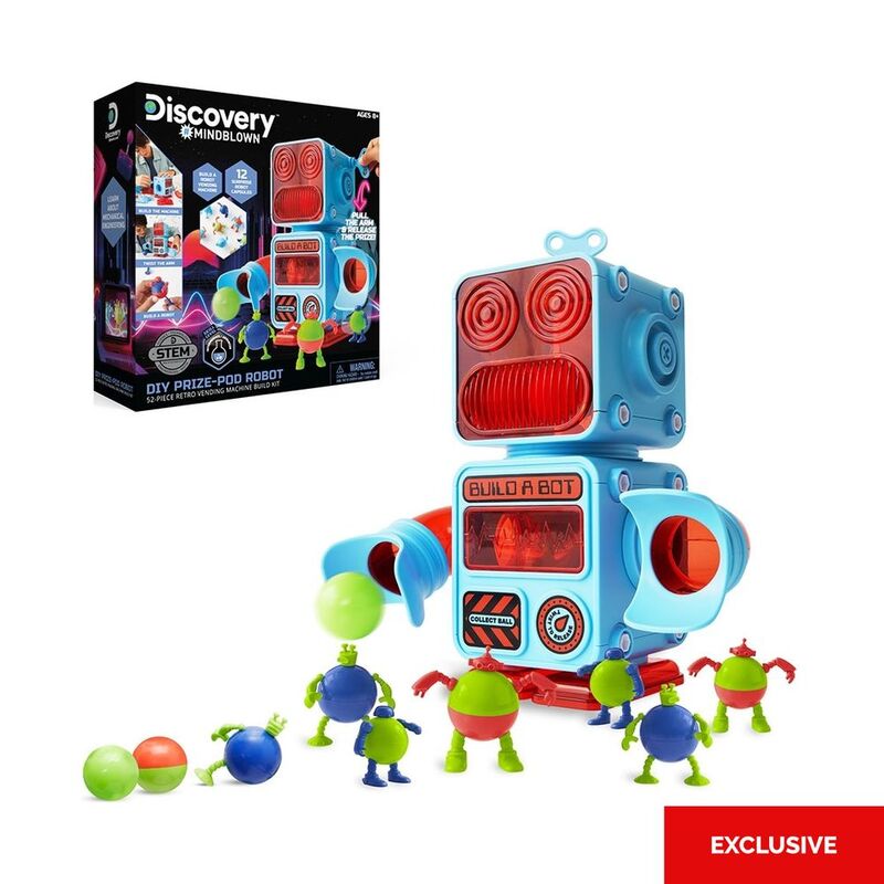 Discovery Mindblown DIY Prize-Pod 52-Piece Retro Vending Machine Build Kit Discovery Mindblown DIY Prize-Pod 52-Piece Retro Vending Machine Build Kit