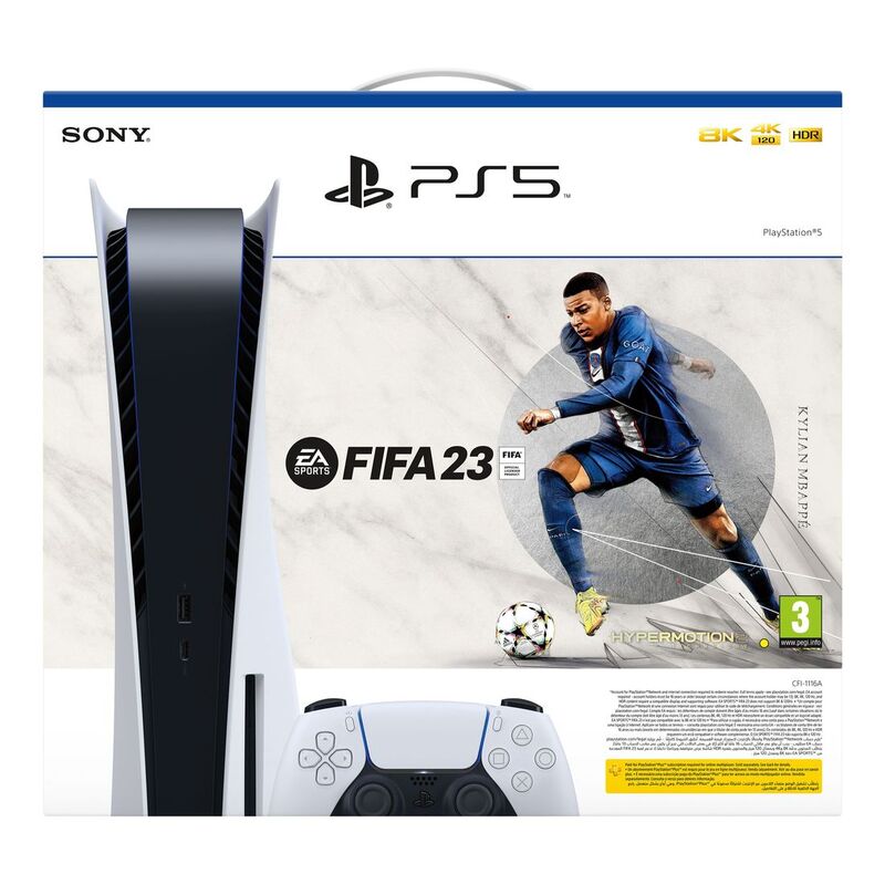 Sony Playstation PS5 Disc Console + FIFA 23 (Digital Code) + FIFA Ultimate Team Voucher