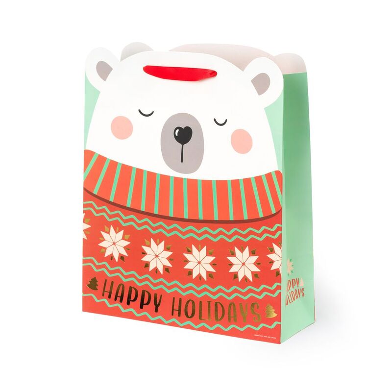 Legami Christmas Gift Bag - Large - Polar Bear
