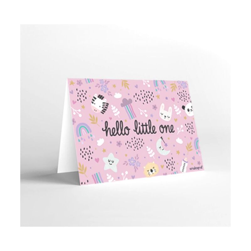 Mukagraf Hello Little One(Girl)Standard Greeting Card (18X12Cm) Mukagraf Hello Little One(Girl)Standard Greeting Card (18X12Cm)