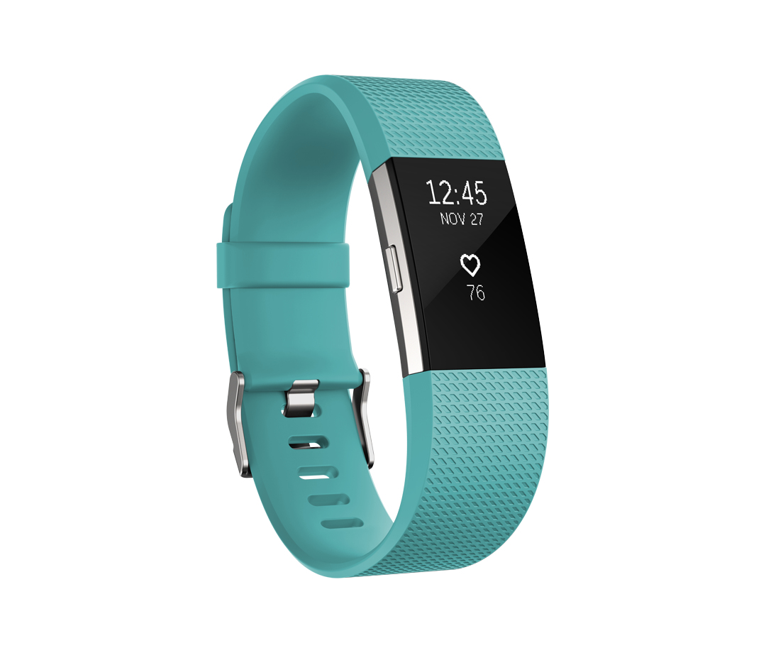 Fitbit Charge 2 Teal/Silver Large Activity Tracker