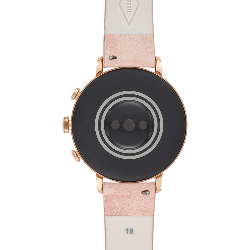 Fossil Q Venture HR 40mm Women's Stainless Steel Combo Rose Gold with Silicone Sheen Multi Strap