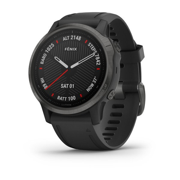Garmin Fenix 6S Sapphire 42mm Carbon Grey DLC with Black Band Smartwatch