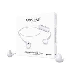 Happy Plugs 7884 Plus White Wireless Earbuds