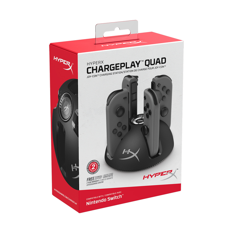 HyperX ChargePlay Quad Charging Station for Nintendo Joy-Con Controllers (Holds 4 Controllers)