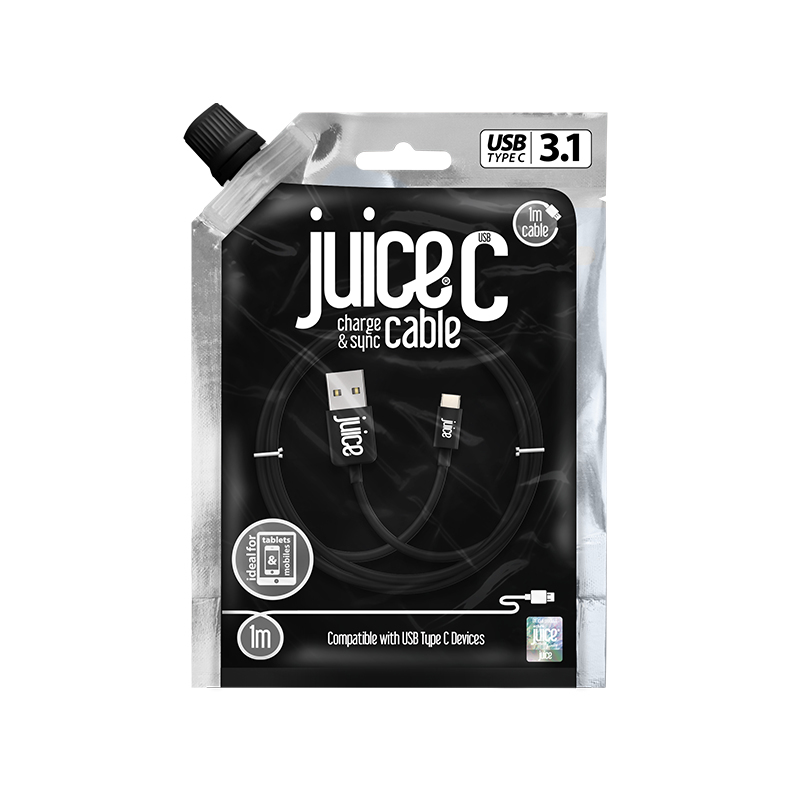 Juice Type-C Cable Round 1m Black