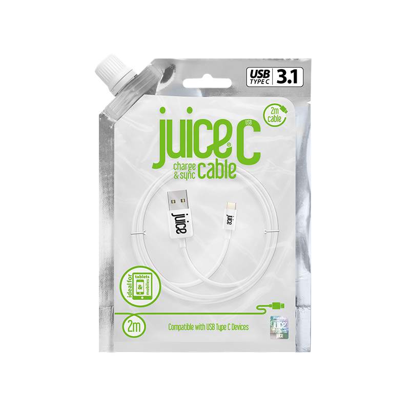 Juice Type-C Cable Round 2m White