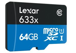 بطاقة ذاكرة ليكسار LSDMI64GBBEU633A، سعة ذاكرة 32 جيجا بايت ذاكرة مصغرة مايكرو إس دي إكس سي فئة 10 UHS-I