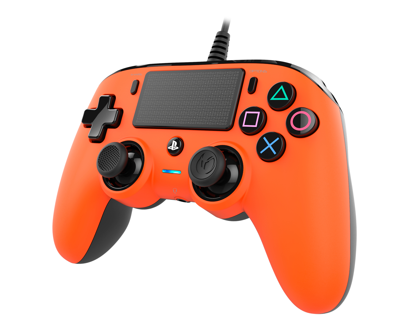 وحدة تحكم بالألعاب ناكون Ps4Ofcpadorange لأجهزة بلاي ستيشن 4 أنالوج/رقمية، لون برتقالي