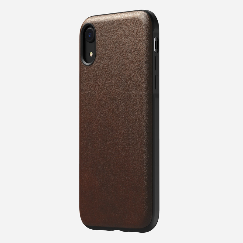 Nomad Rugged Leather Case Rustic Brown for iPhone XR