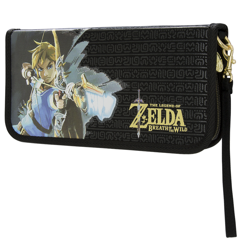 PDP Zelda Breath Of The Wild Game Traveler Deluxe Travel Case Link Black for Nintendo Switch