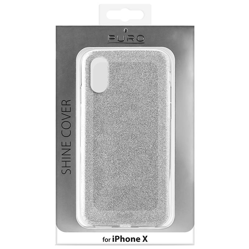 Puro Shine Pc/Tpu Case Silver for iPhone X