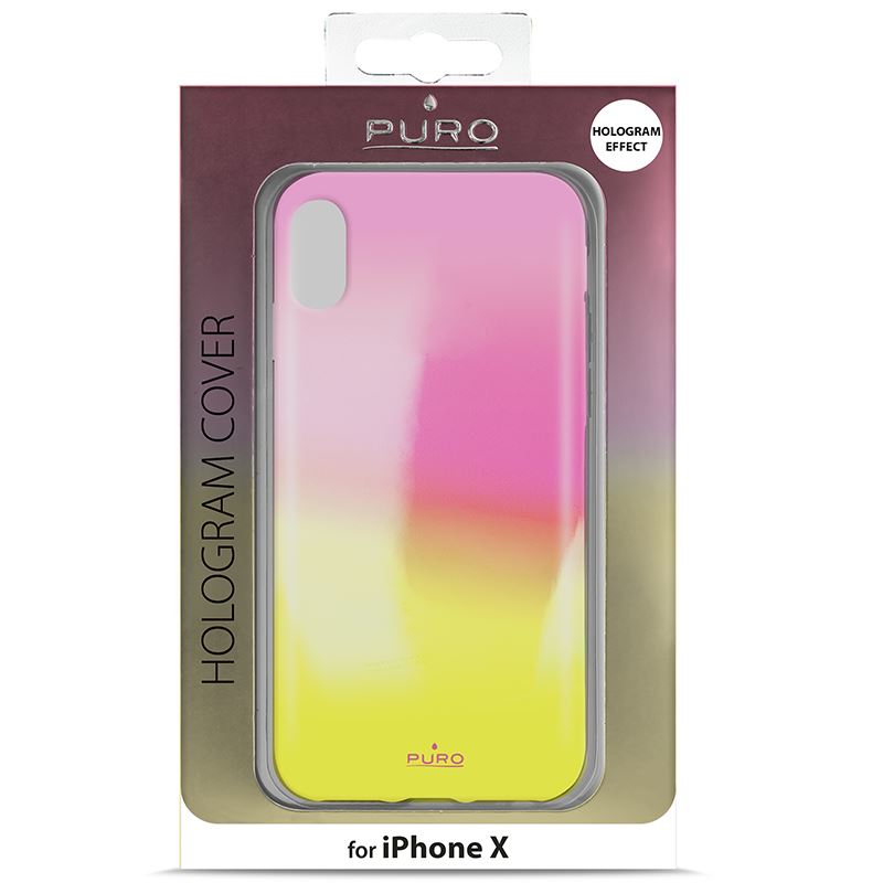 Puro Hologram Pc Case Orange for iPhone X