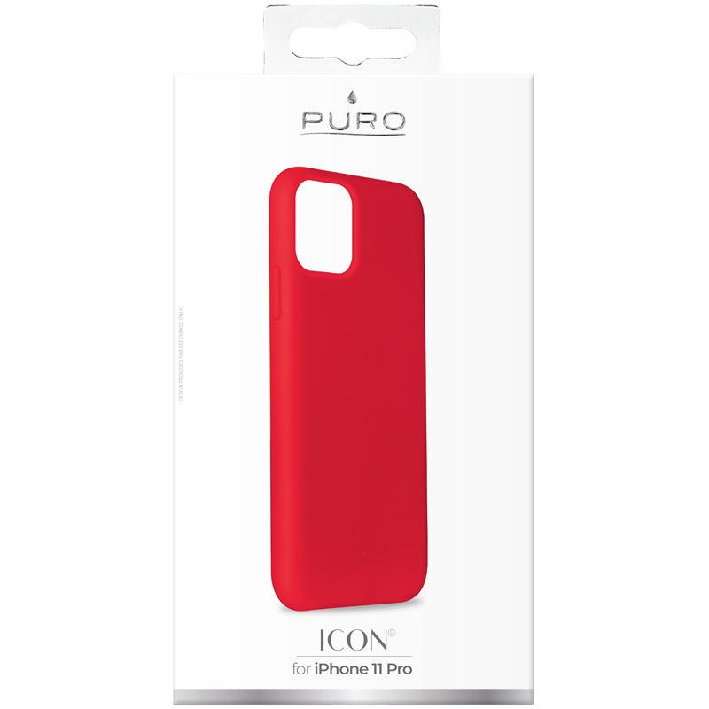 غطاء بورو سيليكون أحمر اللون لهاتف أيفون 11 برو