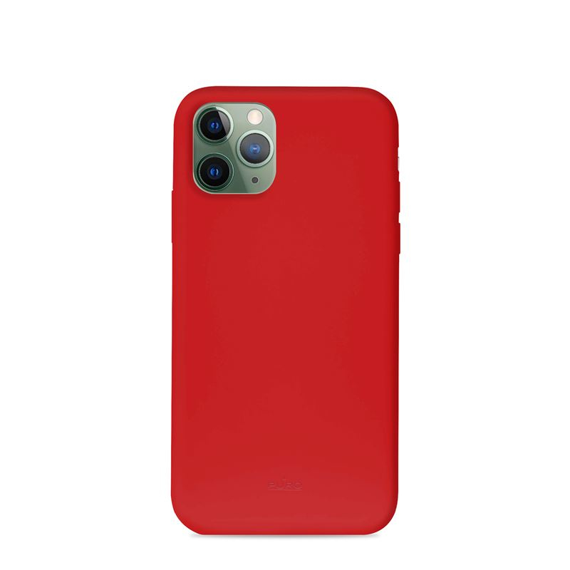 غطاء بورو سيليكون أحمر اللون لهاتف أيفون 11 برو