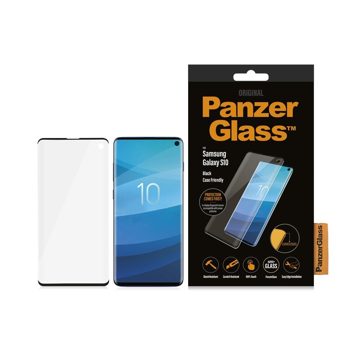 PanzerGlass Case Friendly Screen Protector Black for S10