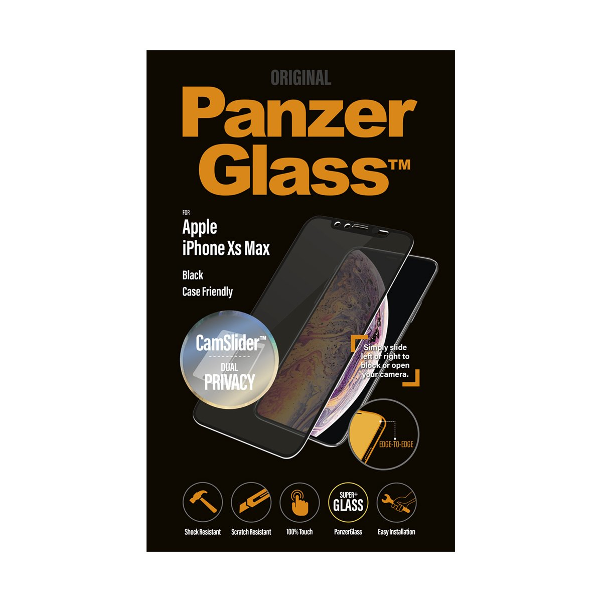 PanzerGlass Camslider Privacy CF Black for iPhone XS Max