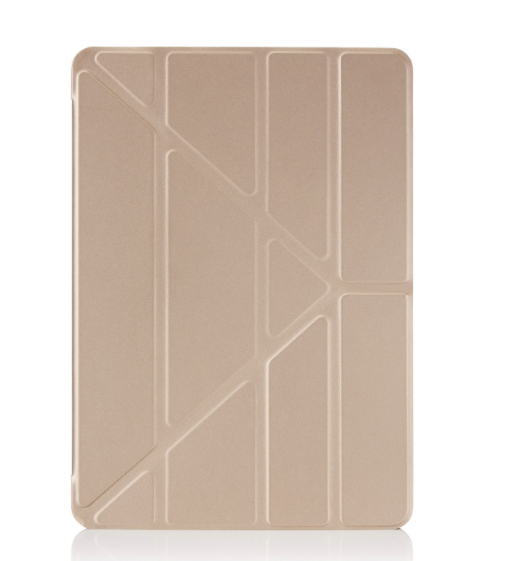 Pipetto Origami Case Champagne Gold & Clear for iPad 10.5-Inch