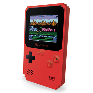 My Arcade Pixel Classic Portable Console with 300 Data East Games Red