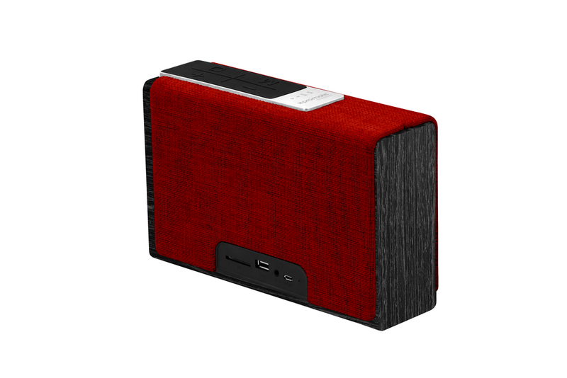 صندوق بث ستريم بوكس إكس إل من بوميت، لون أسود/أحمر، مكبر صوت لاسلكي وستريو حقيقي لاسلكي
