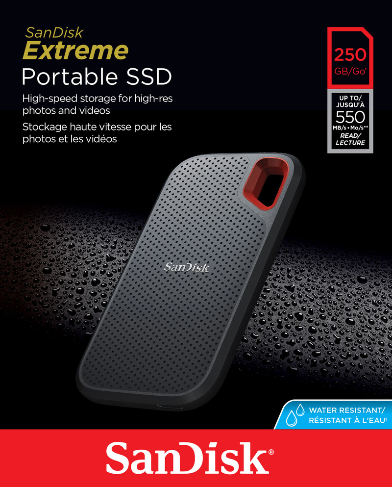 SanDisk Extreme 250GB Portable SSD Grey/Orange
