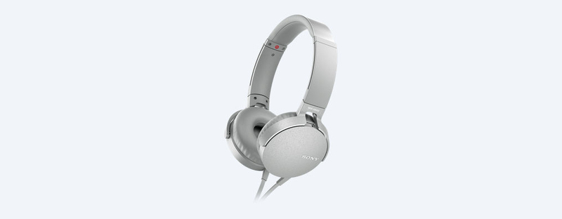 سماعات رأس Mdr-Xb550Ap بتقنية إكسترا باس من سوني، بلون أبيض