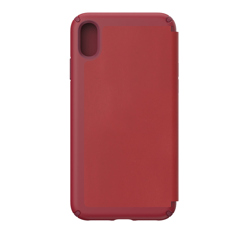 Speck Presidio Folio Leather Case Rouge Red/Garnet Red/Currant Jam Red for iPhone XS Max