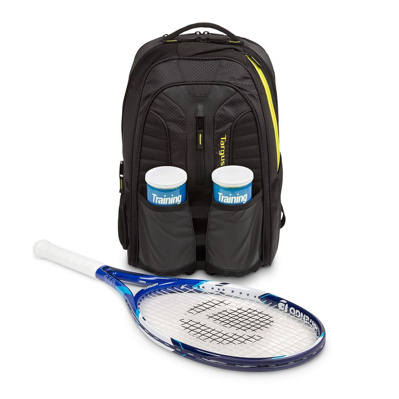 Targus Work & Play Rackets Backpack Black/Yellow Fits Laptop up to 15.6 Inch