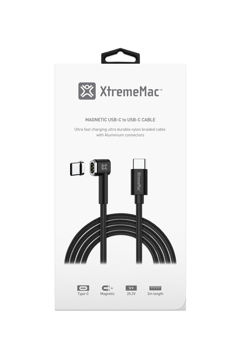XtremeMac Type-C Magnetic Cable 2m Black